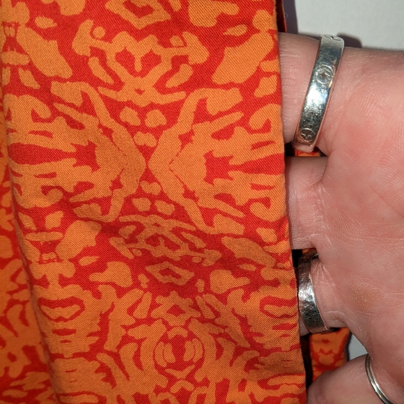Joe Fresh Mini Skirt Orange Abstract Print Pockets - Picture 4 of 5
